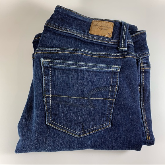 American Eagle Slim Boot Cut Jeans, dark wash, size 6, excellent condition! - Picture 2 of 10